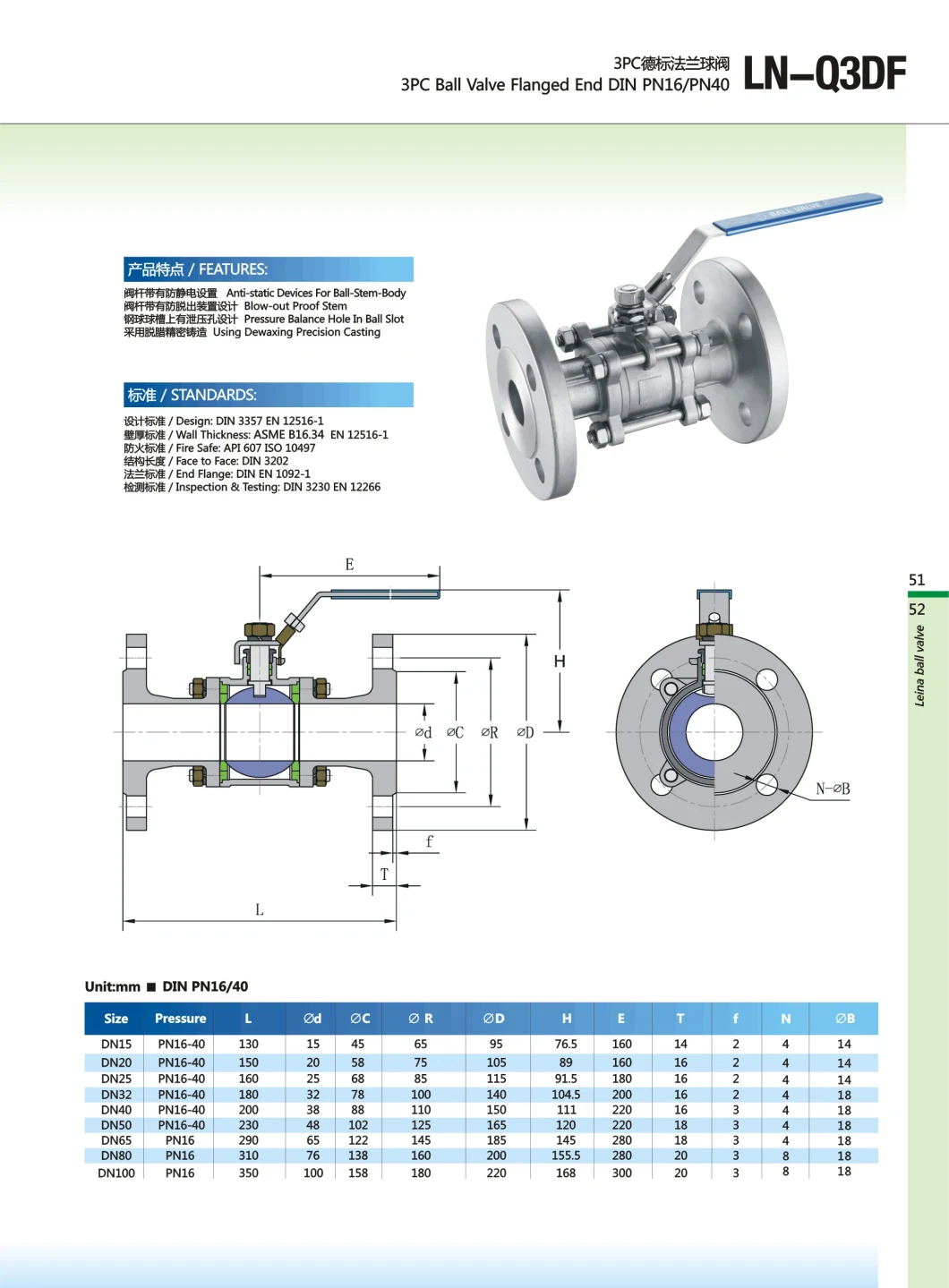 Cast Forged Stainless Steel Industrial Mounted Trunnion Ball Valve with Flange RF or Bw Ends Flanged End Direct Mounting Pad DIN Pn16 Ball Valve