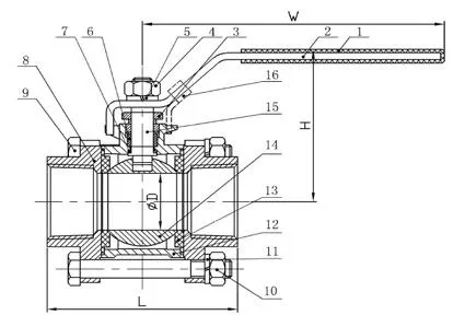 2PC F/M Threaded/Screwed Lockable Investment Casting Ball Valve, Stainless Steel SS304/CF8 Full Bore Water/Industrial Ball Valve