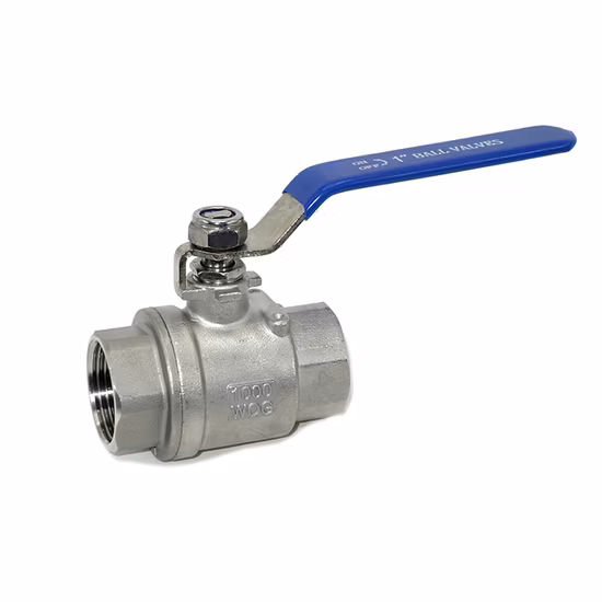 Vanne à boisseau sphérique en acier inoxydable 3 pièces fabriquée en Chine